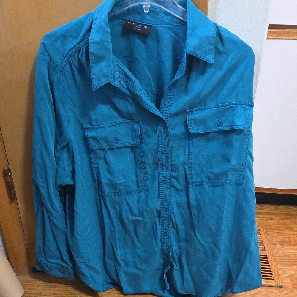 Lane Bryant 30/32 Women's Blue Button Down Shirt